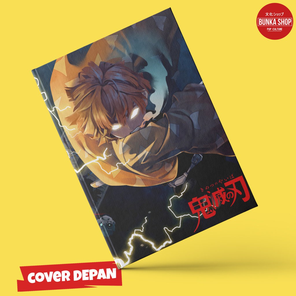 

Note Book Hardcover Anime Kimetsu no Yaiba Zenitsu B Ukuran A5 Buku Tulis Catatan Murah Gift Couple