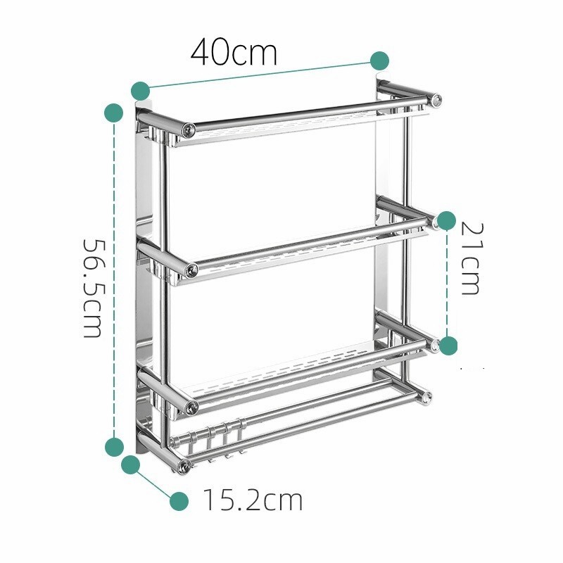 (3KG) SHENAR RAK GANTUNG SS 3 TINGKAT / LAVENDER RACK / BATHROOM RACK / RAK HANDUK / RAK PERLENGKAPAN MANDI