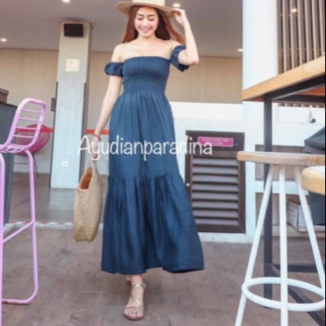 LONG DRESS ALONA / MAXI DRESS / DRESS PANJANG /  BEST REAL PICT