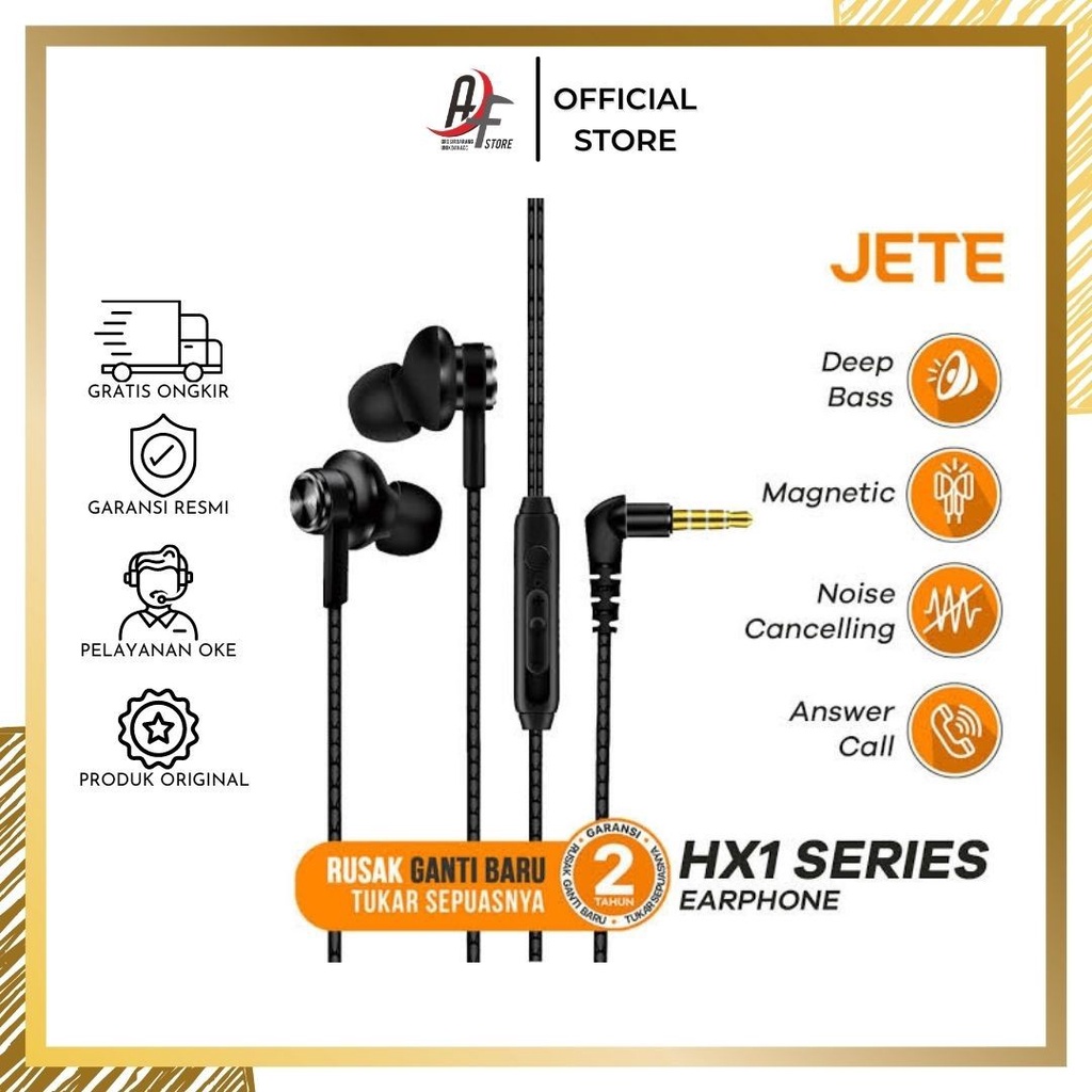 Jual Headset Handsfree HF JETE HX1 Super Bass Shopee Indonesia