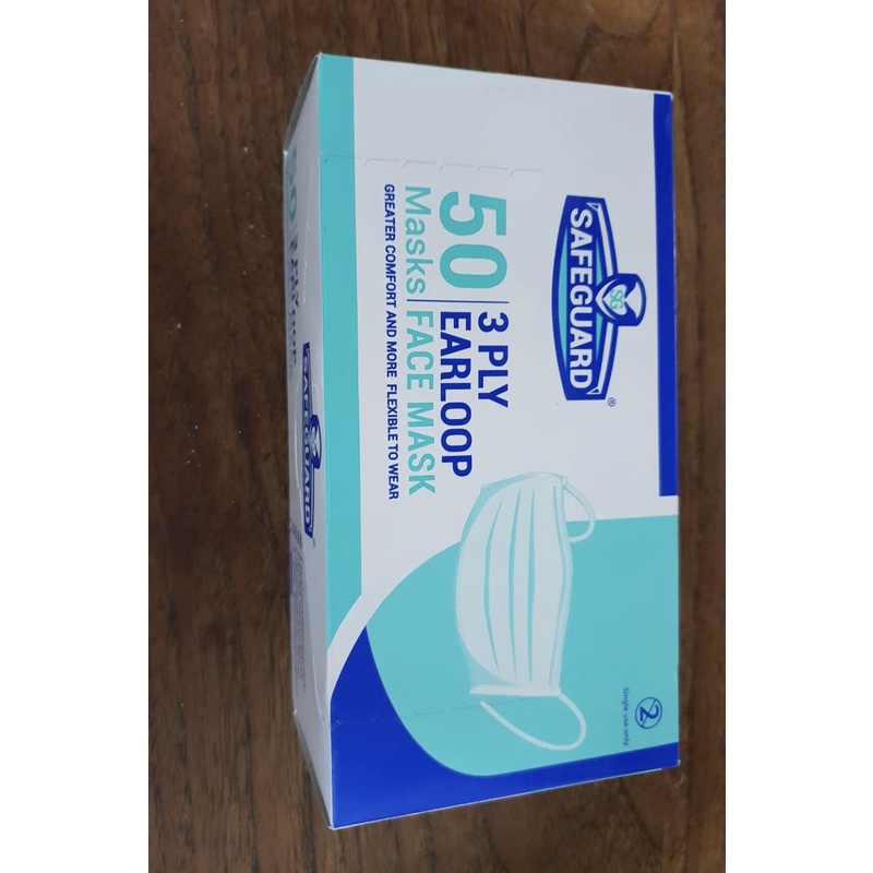 Masker SAFEGUARD Earloop 3ply isi 50 pcs Original