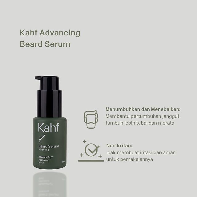 KAHF Advancing Beard Serum 30ml - Serum Penumbuh Rambut Jenggot Brewok Kumis Ampuh