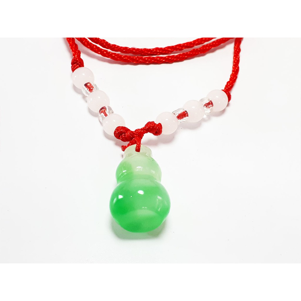 VeE Kalung Tali Liontin Pria Wanita Batu Giok Model Labu - Kalung Liontin Terapi Kesehatan