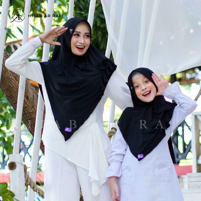 TERLARIS COD ✅ Hijab Ar Rafi AR 435 hijab instan bergo arrafi || INAYAHHIJAB-Black.