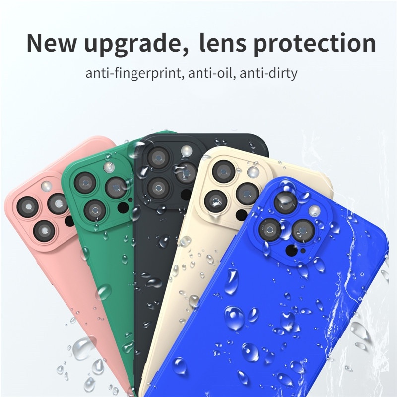 Casing Soft Case Silikon Warna Polos Untuk IPhone 11 12 13 Pro X Xr Xs Max