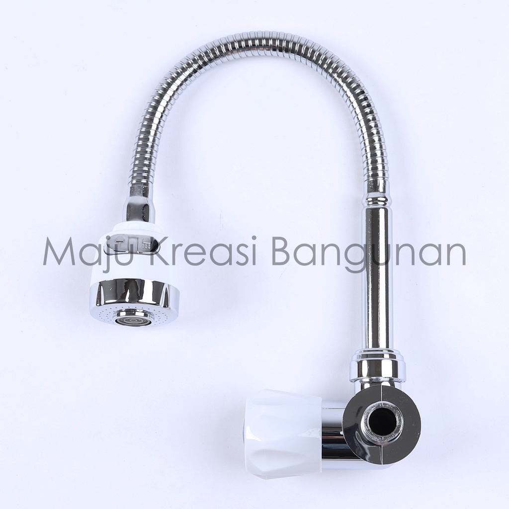 Kran Angsa Fleksibel NEW SOLIGEN PVC Chrome Keran Cuci Piring Tembok Sink WS2 WS2B WS2W Flexible