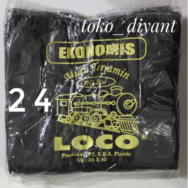 Kantong Plastik Hitam Loco ekonomis uk 24x40