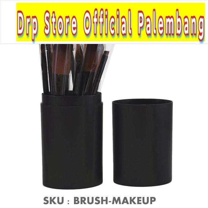 MAKE UP BRUSH SET 12 KUAS SET IN TUBE RIAS MAKEUP TABUNG