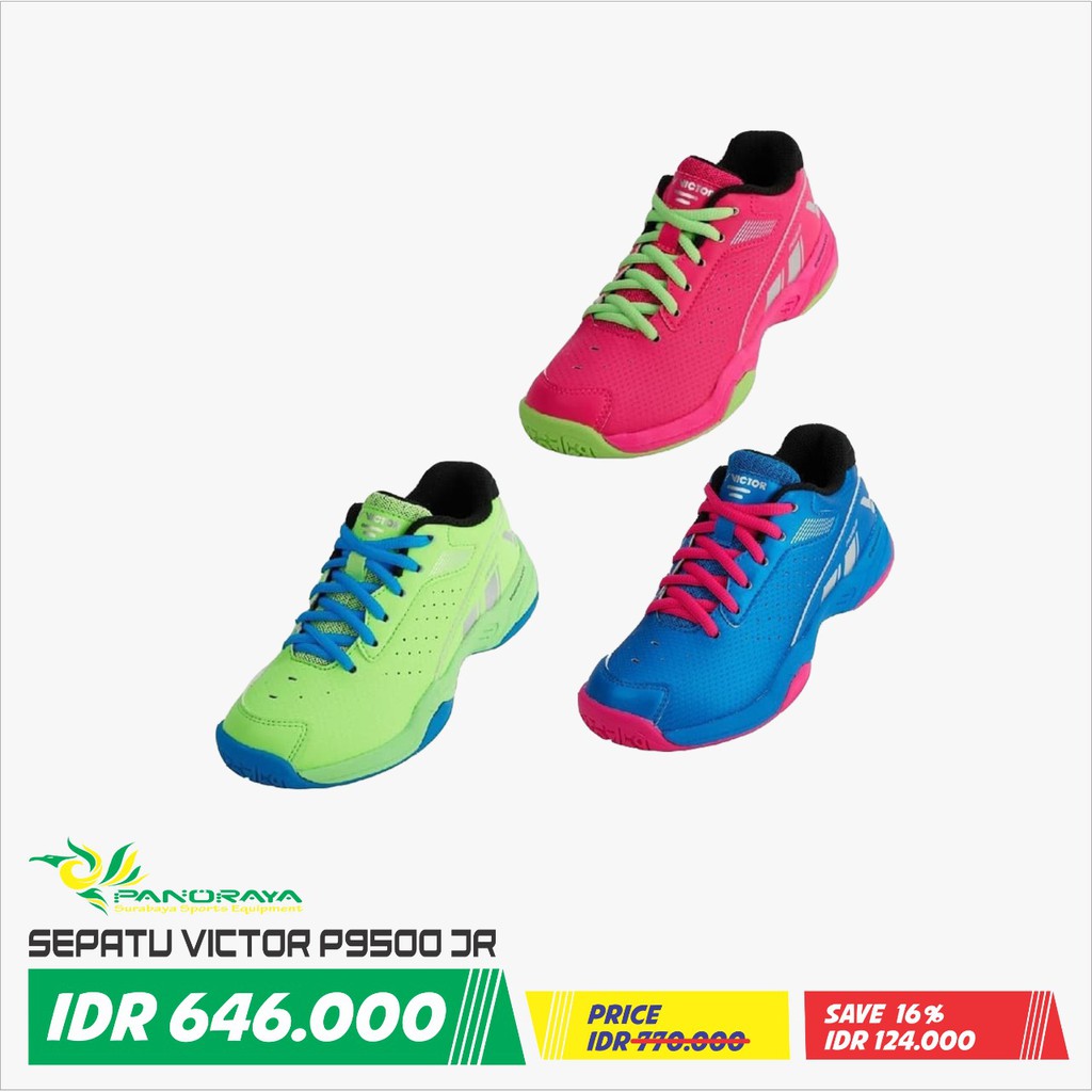 Sepatu Badminton Bulutangkis Victor P9500 JR P 9500  Junior Original