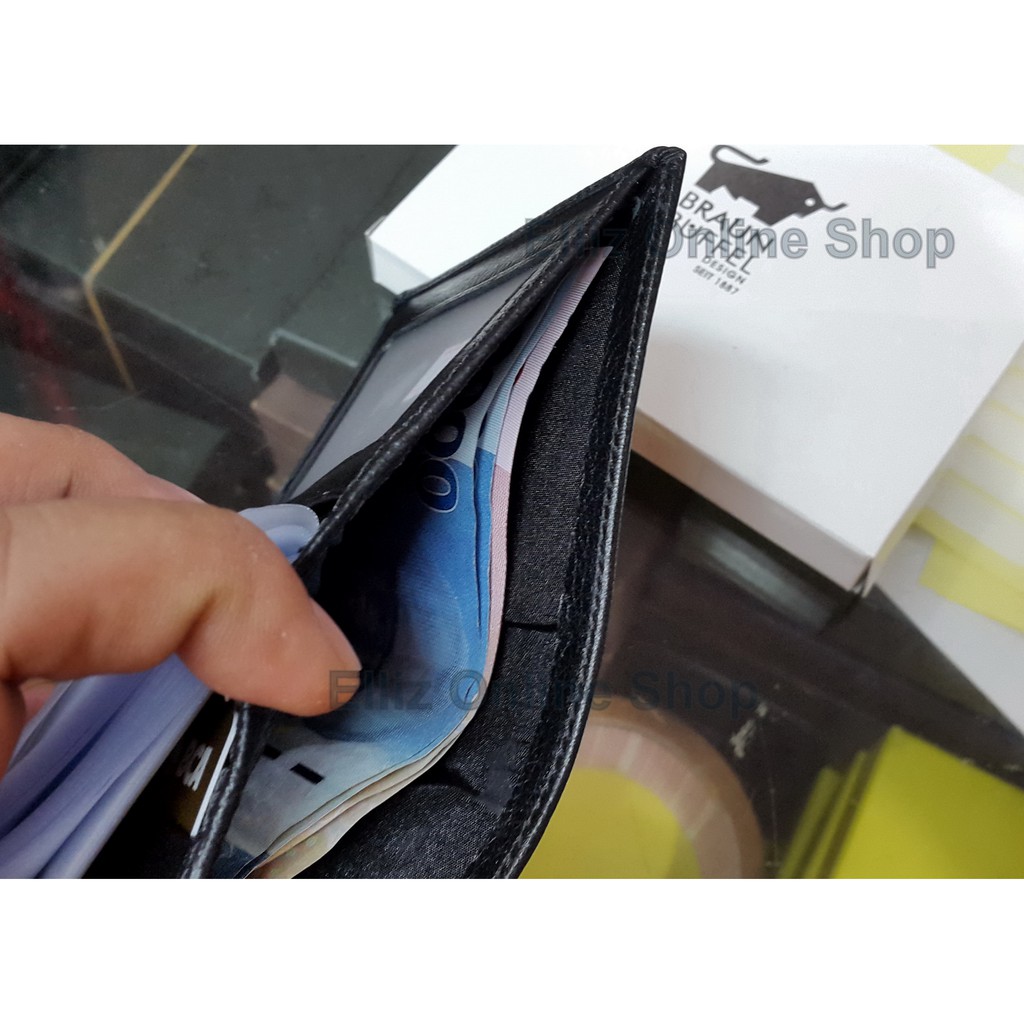 CARD HOLDER DOMPET KARTU KULIT BB 677 dengan Slot Uang Kertas - Hitam