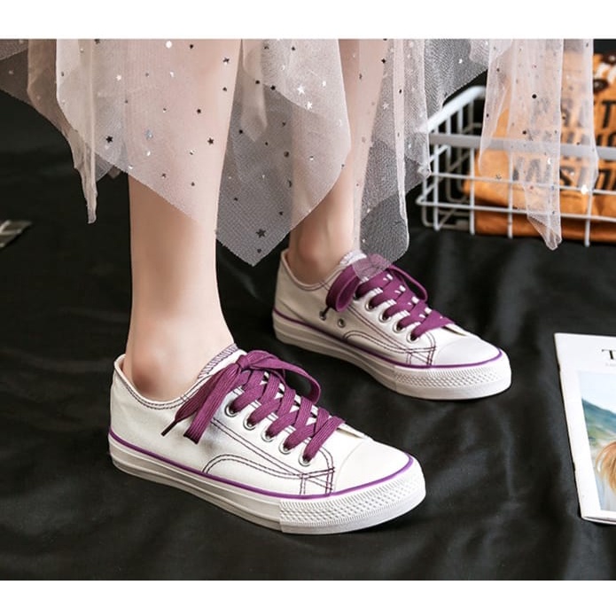 GROSIRTAS &quot;LS&quot; LV0170 Sepatu Sneakers Wanita import Bahan Kanvas TNJ