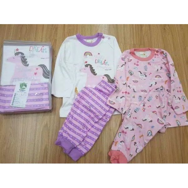 Piyama Velvet Junior Mix And Match - cewe&amp;cowo isi 2 setel