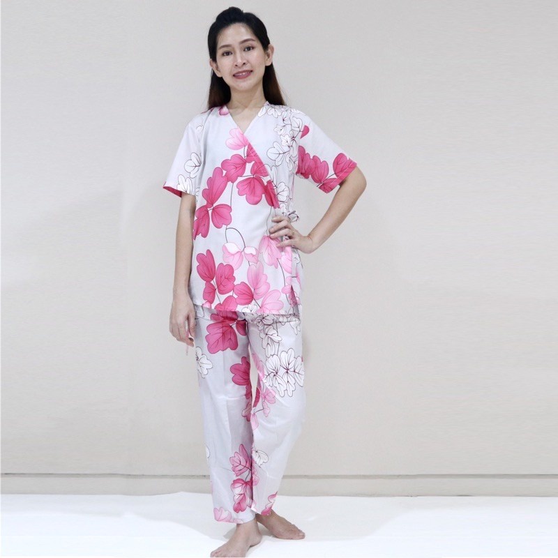 IZANY Piyama Kimono Katun Eropa Premium-ADENIUM GREY KP