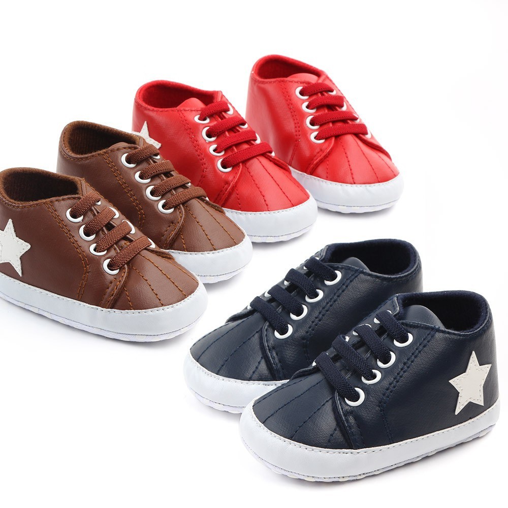 HappyOliver 2219 STAR RUFFI Sepatu Anak Laki Sepatu Bayi Prewalker Shoes 0-18 bulan Import