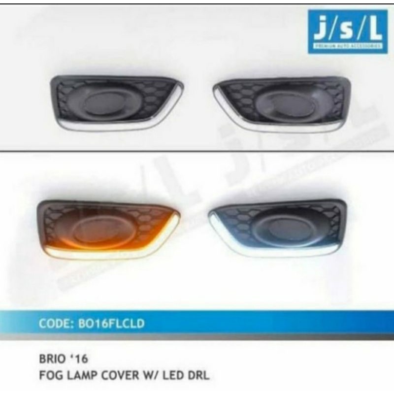 LED DRL Foglamp Honda Brio 2016-2017 Foglamp Cover With DRL