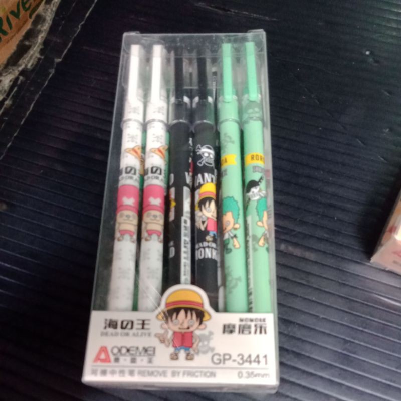 

pen gel carakter one pace adomai isi 12 pcs bisa di hapus GP-3441