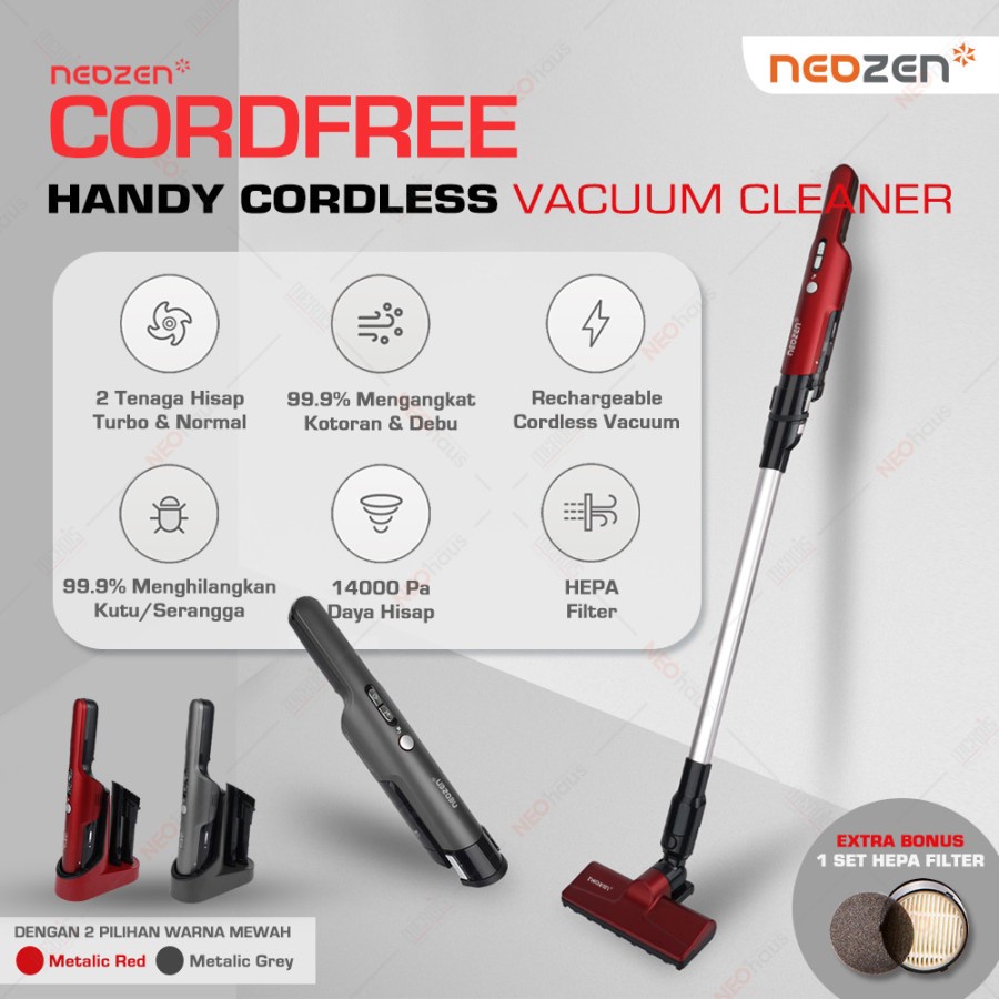 Neozen Cordfree Vacuum Cleaner Cordless Penyedot Debu Tanpa Kabel