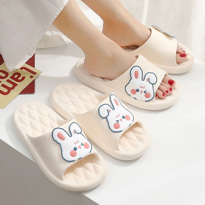 SANDAL SELOP WANITA CUTE RABBIT / SANDAL JELLY IMPORT ANTI SLIP / SANDAL RUMAH TEBAL NYAMAN EMPUK JRW0123