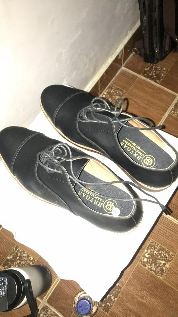 Brygan Craftmanship - Sepatu Kerja Pantofel Sanada Derby Oxford Black