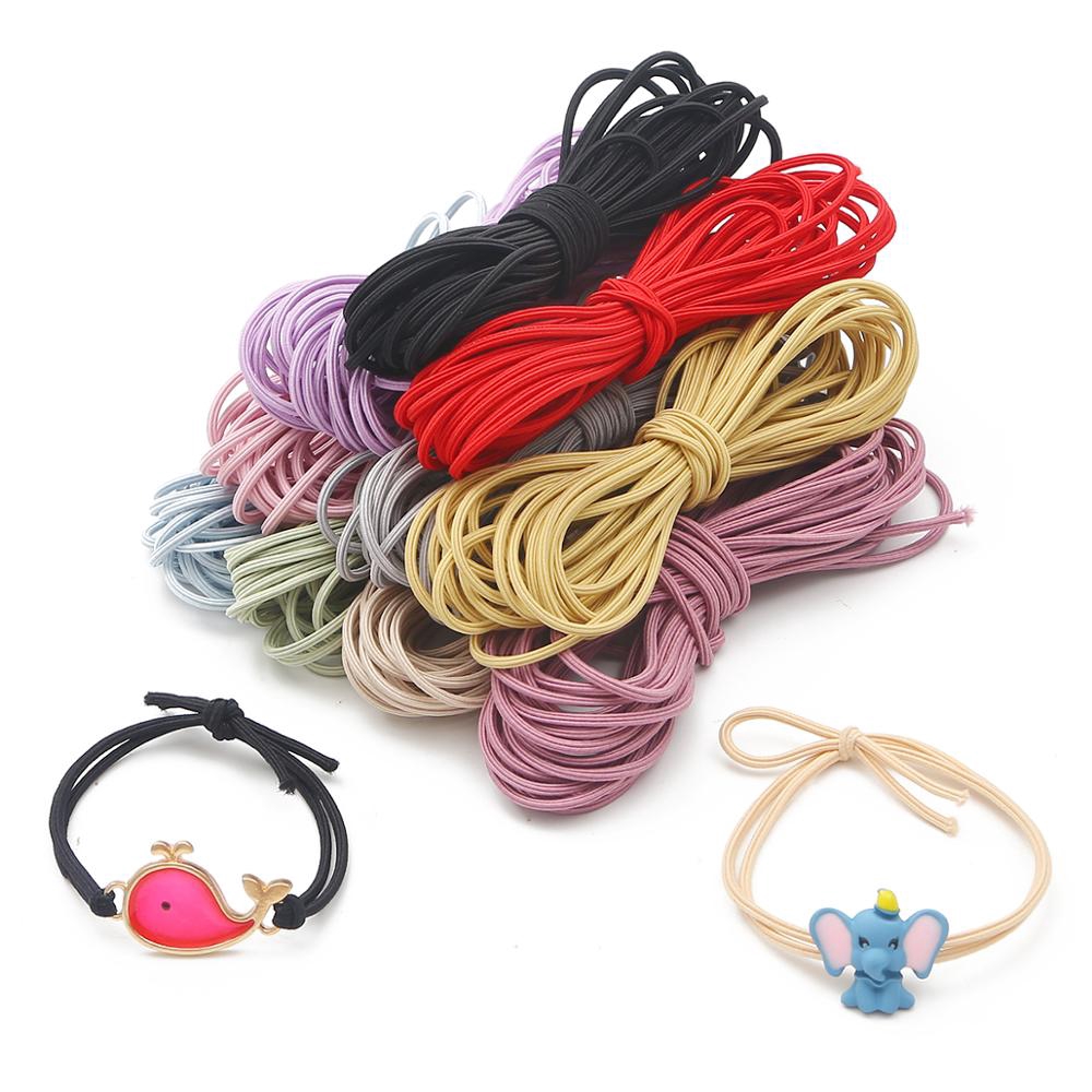 2mm 5M/lot 6warna Nylon Tali Elastis Cord String Strap Untuk Perlengkapan Aksesoris Jahit Handmade DIY