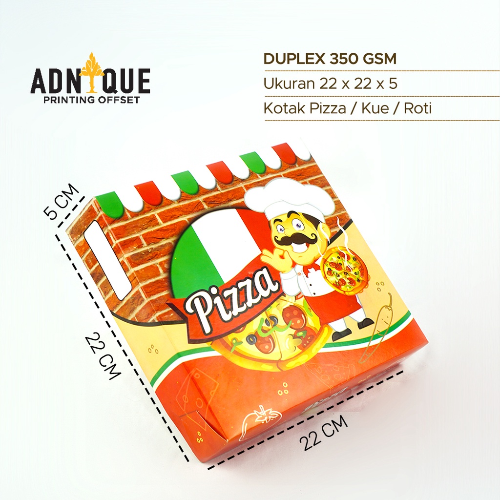 

Paket 10Pcs Dus Pizza Small Kotak Pizza 22x22