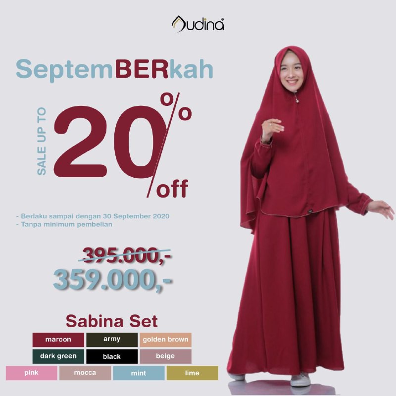 sabina gamis set/ dress syari original by audina