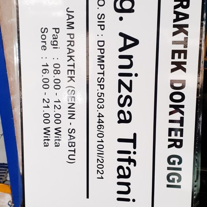 

(COD) Papan Nama Dokter - Apotek - Klinik - Custom PRODUK TERBATAS Kode 213