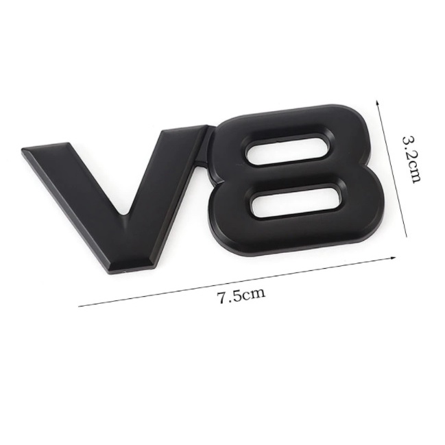 3D V8 Emblem full metal stiker emblem V8  017