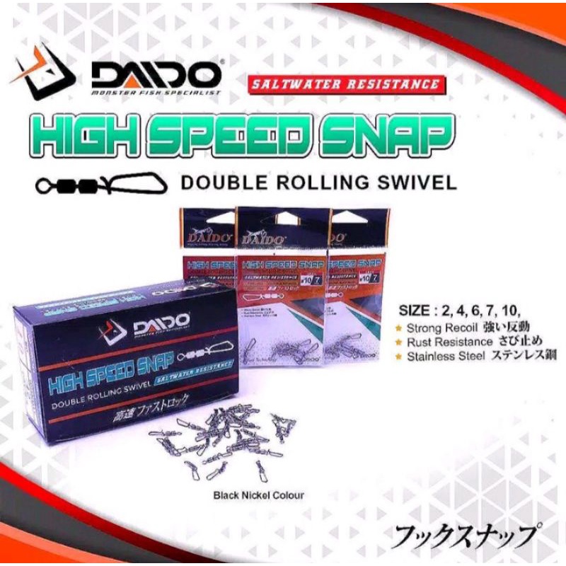 DAIDO HIGH SPEED SNAP DOUBLE ROLING SWIVEL