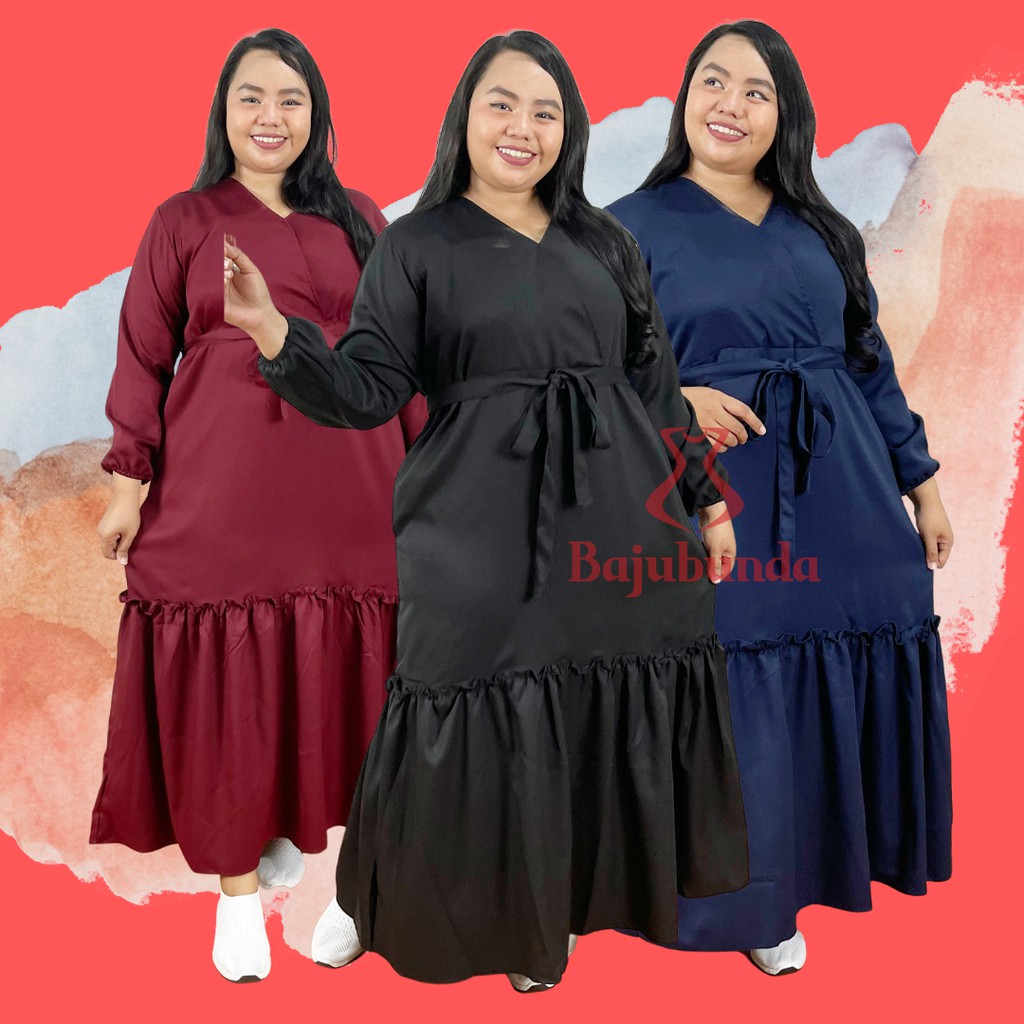 GAMIS JUMBO BIG SIZE POLOS WANITA XXXL BAJUBUNDA ZOYA