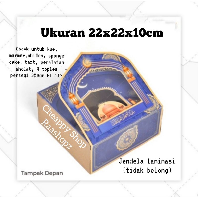 

Idul Fitri Blue Elegant Box Lebaran 22x22 x10cm Box Idul Fitri 4 toples 350gr persegi Box Lebaran Chiffon Box Lebaran Lapis Legit Box Lebaran Brownies Box Lebaran Sponge cake Tart Box Hampers Lebaran Souvenir Idul Fitri Box Ramadhan