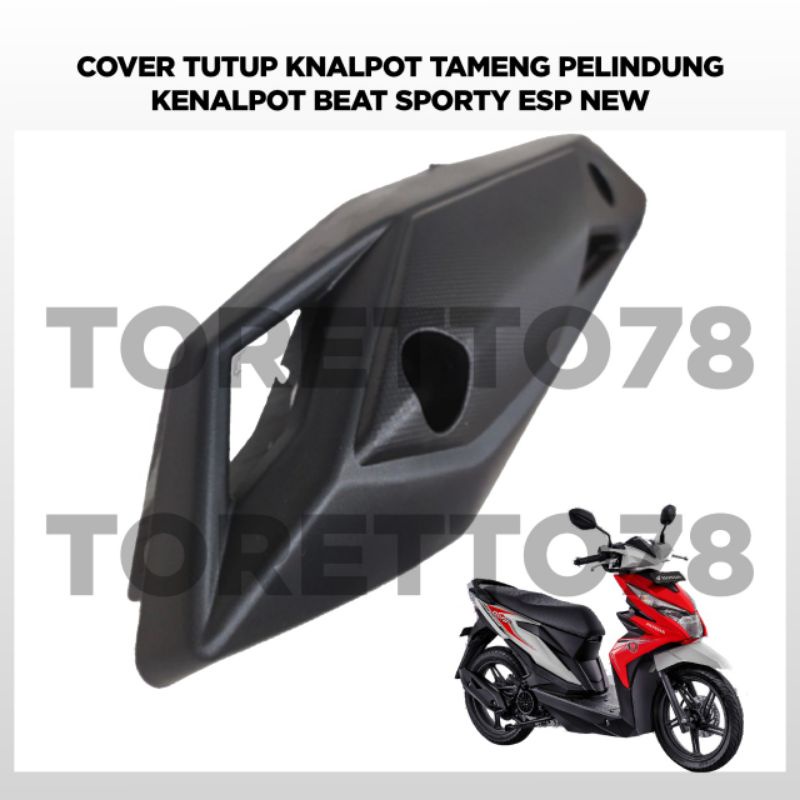 COVER KNALPOT ABS TAMENG KNALPOT ABS HONDA BEAT FI / BEAT ESP 2012 UP MERK LOKAL