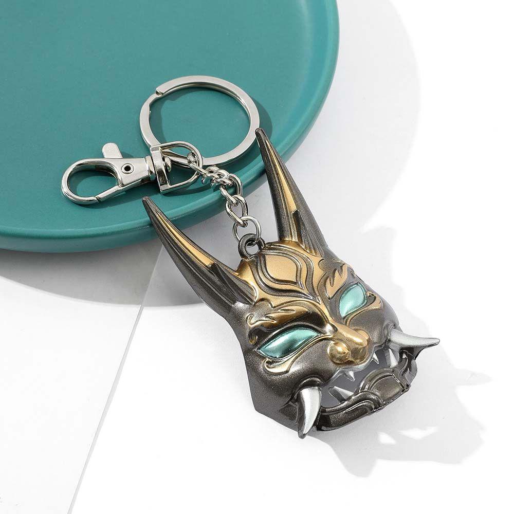 Needway Genshin Impact Keychain Hadiah Kreatif Anime Punk Kalung Liontin Metal Logam Gantungan Kunci