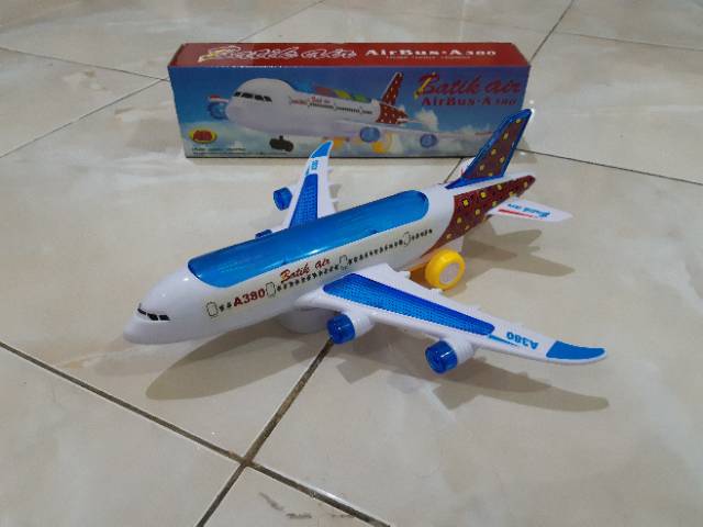 mainan replika pesawat terbang batik air - miniatur edukasi anak plane