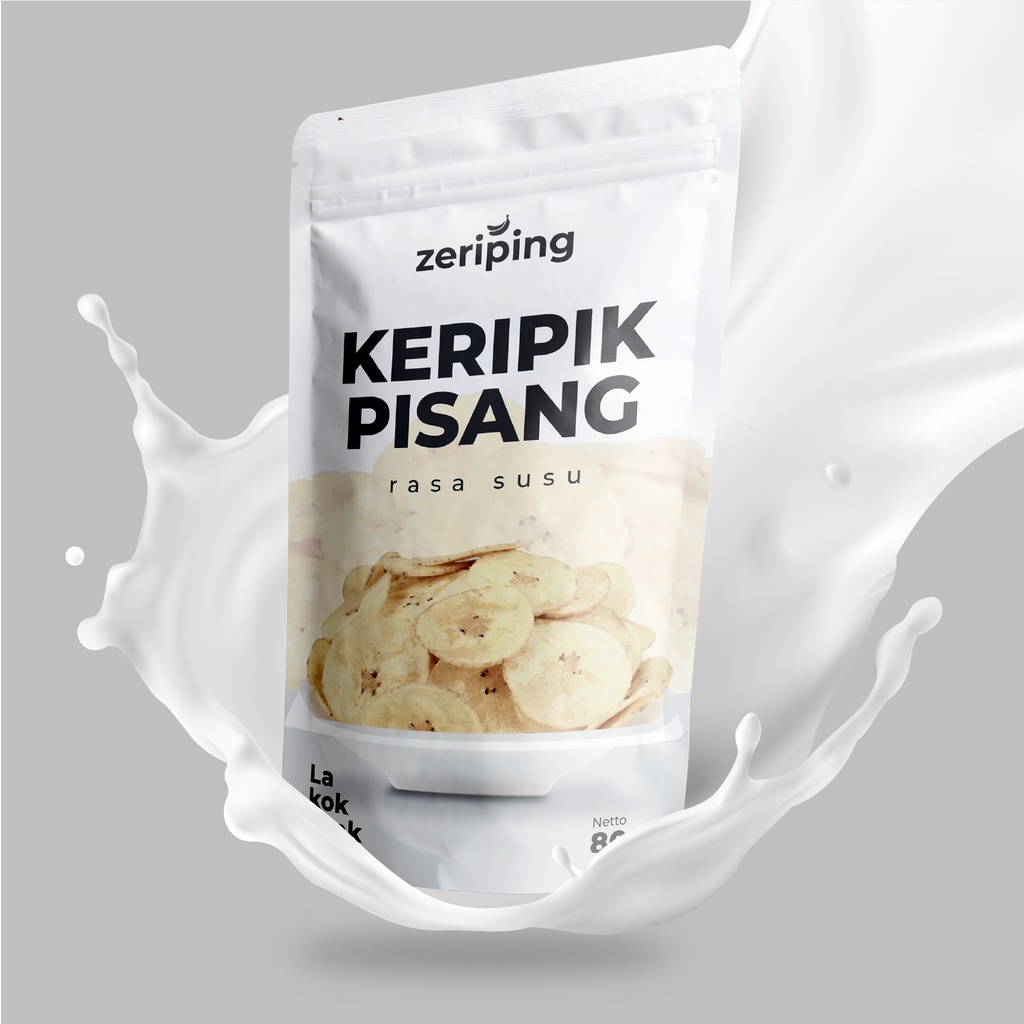 

Zeriping Keripik Pisang Rasa Susu Creamy - Kripik Pisang Susu Creamy Bumbu Tebal dan Renyah