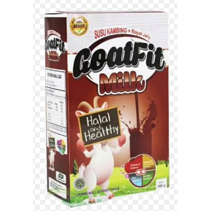 

Goatfit Rasa COKLAT | Susu Kambing + Royal Jelly Goat Milk New 200gr Bukan gomars