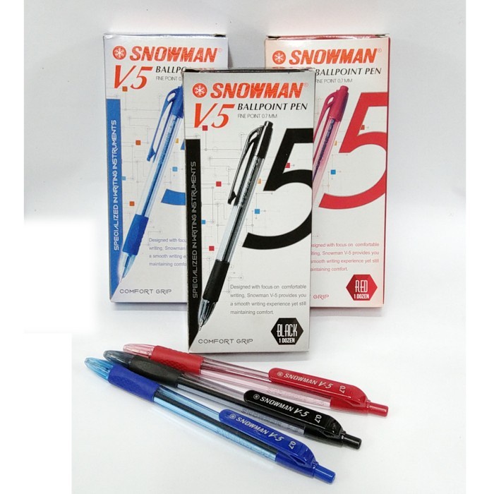 

SJS Snowman Pen V5 0.7/ Pulpen/ Pena/ Ballpoint/ Tulis/ Sekolah