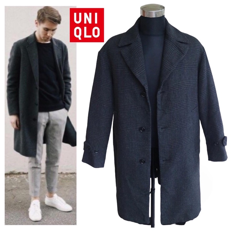 Coat wool pria brand Uniqlo