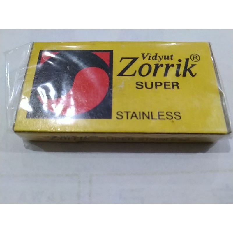 MATA PISAU CUKUR ZORRIK SUPER STAINLESS ISI 5 MATA PISAU