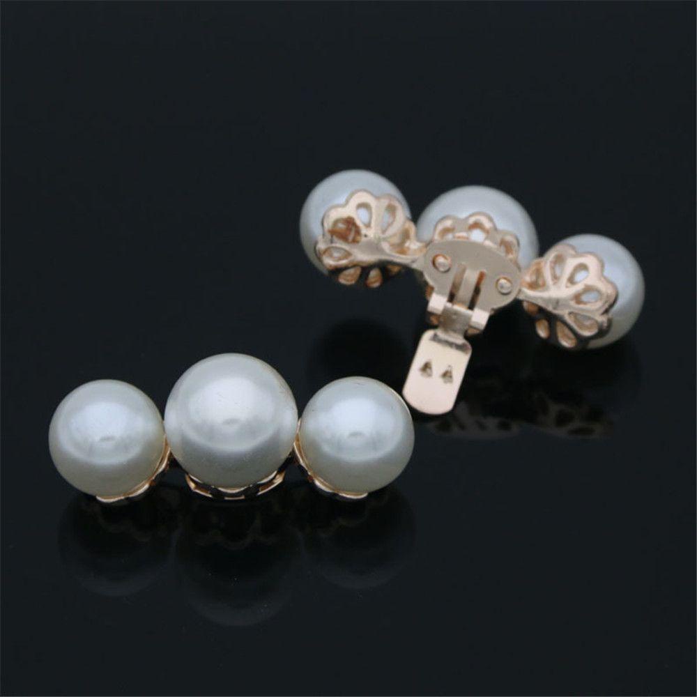 1 Pairs Shoe Clip Big Pearl Wedding High Heel Shoes Decorations Charm Buckle For Women Bride