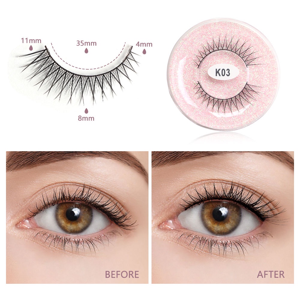 MAANGE Bulu Mata Palsu Natural Bulu Mata 3D Eyelash Untuk Ekstensi Alami 7126