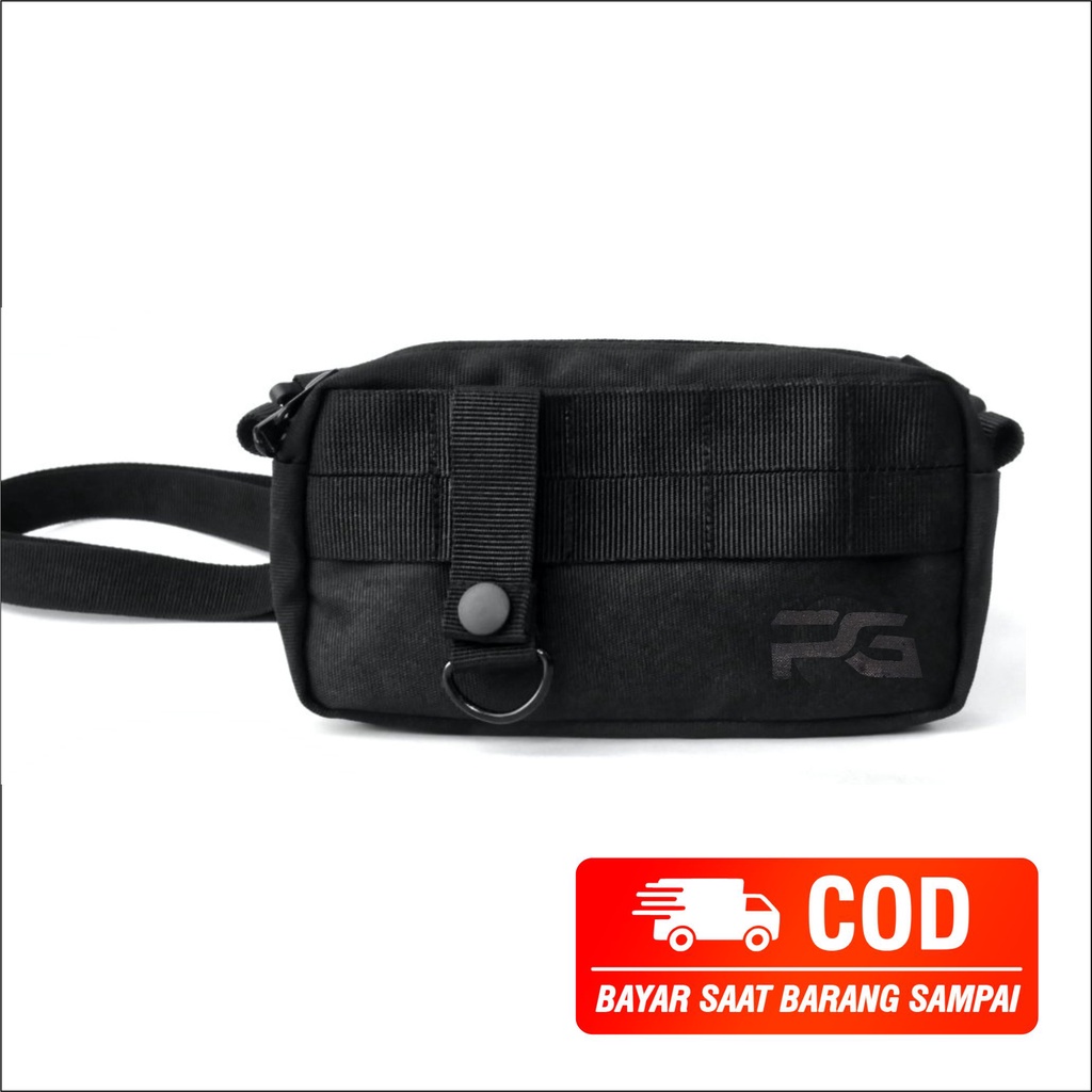 PG 8831 - Tas Selempang Bahu Pria Slingbag Model Polos Kasual