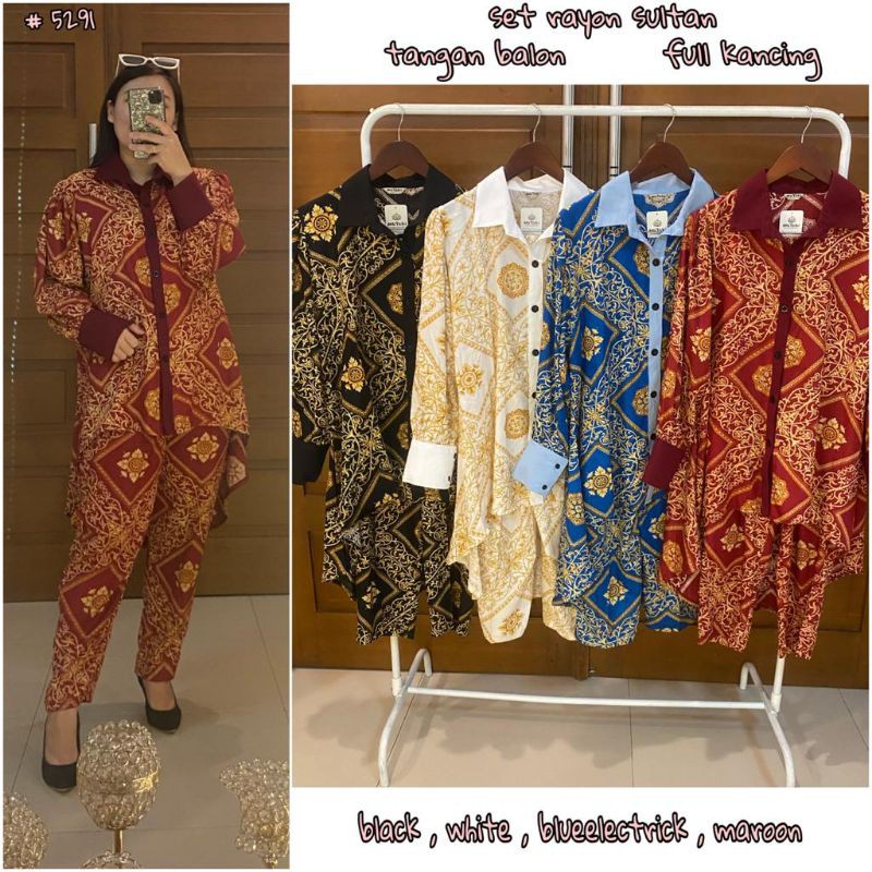 PREMIUM SETELAN MUTEKI 5291 MOTIF SULTAN TANGAN BALON