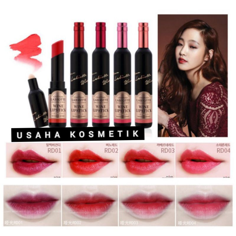 PROMO PER8PCS  LIPSTICK MATTE THAILAND  LIPSTIK WINE KISS BEAUTY NO.36364