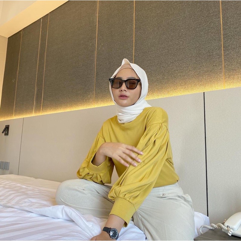 AUTUM BLOUSE - SUVINA SERIES by Yellowfacy-Soft Yellow - Suvina