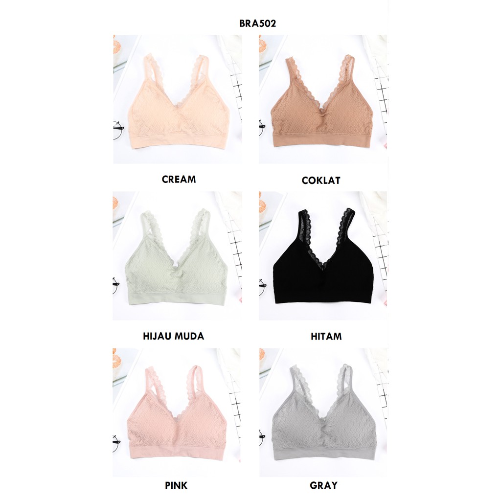 MOGYMOGY BRA502 Pakaian Dalam Wanita Bra Tanpa Kawat Sport Bra Gym Push Up Bra Wanita Bra Olahraga