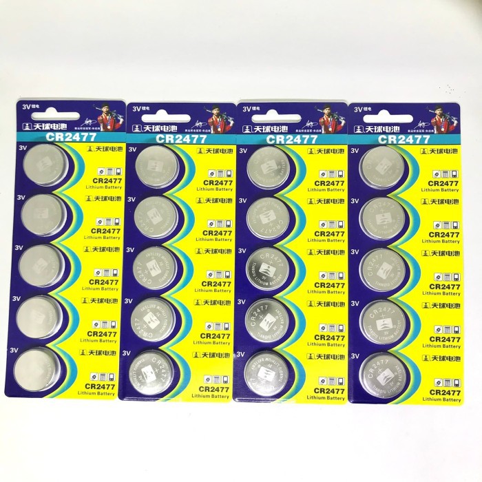 BATERAI - BATTERY - BATEREI KANCING BUTTON CELL CR2477 CR 2477 ECR LM- 1 STRIP/5PCS