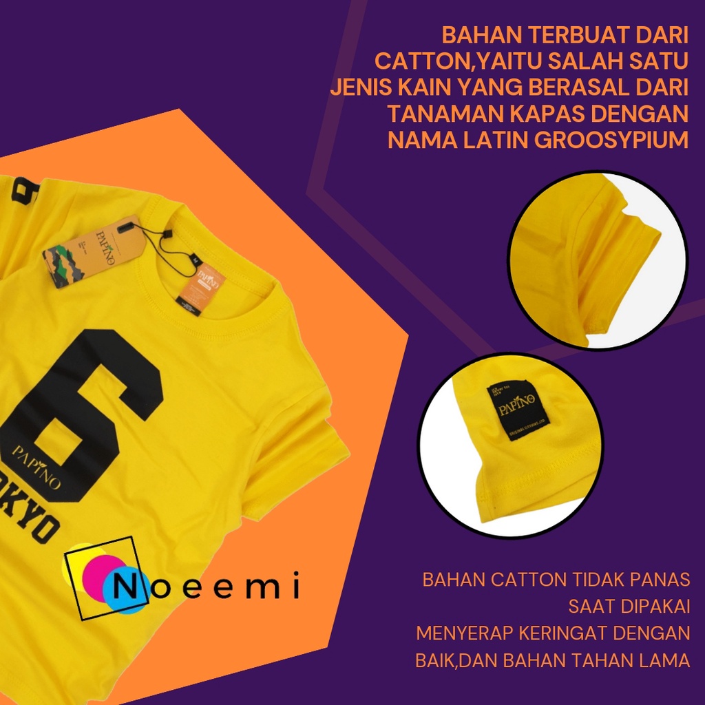 Papino Baju Kaos Anak Laki Laki 1-12 Tahun Pakaian Distro Oblong Bahan Catton