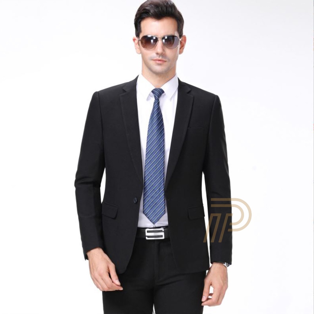 Parayu - Jas Blazer Vali Jas Pria Formal Kancing Satu Slim Fit