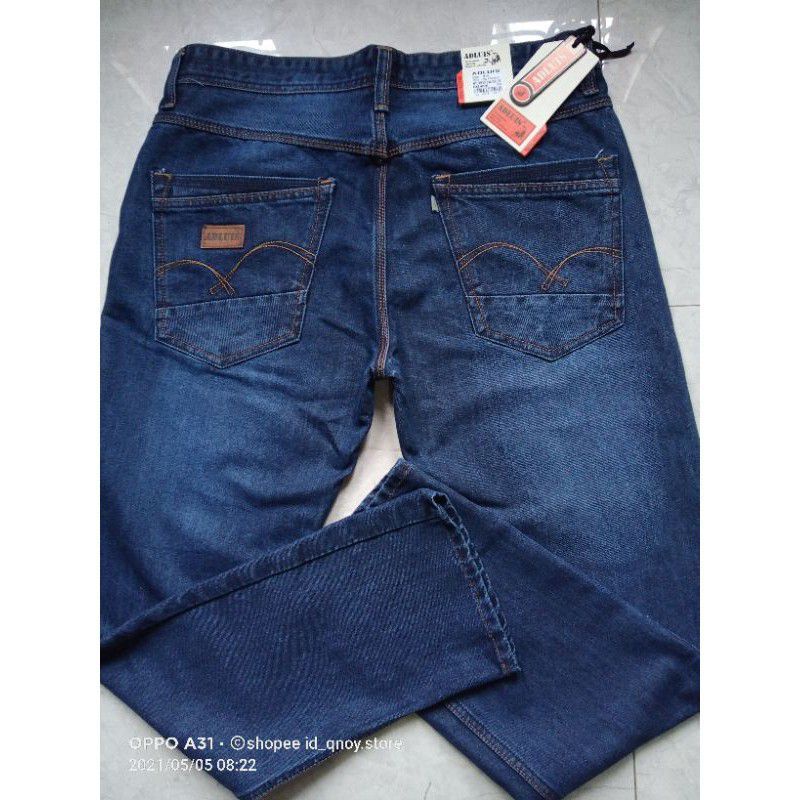 Celana Panjang Lepis Denim Jeans Standar Reguler Fit Merk Adhugo / AdLuis Original Premium Distro Celana Panjang Cowo Dewasa Laki Jeans Lepis Denim Adhugo Model Lions Standar Jumbo